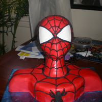 Spiderman thanks to all that helped with this. all of cc members are inspiration. the head is a wig head covered with fondant with fondant accents....