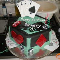 Poker Cake For Work made this cake for a customer at work. She loves to play poker and drinking colorado bulldogs. i used a chocolate cake mix and used coke...
