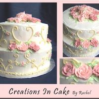 80Th Birthday This is a white cake with white buttercream. All decoration was buttercream. This was my first stacked cake. I learned a vary good lesson...