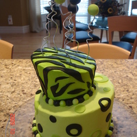 Topsy Turvy Buttercream w/fondant accents. My 1st go at a topsy turvey. Actually, the base of this cake split into 4 pieces before delivery. This is &...