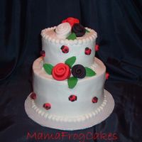 Ladybug Birthday This cake is for a friend of ours who loves ladybugs. This is a surprise for her birthday and I wanted something very simple. 4" and 6...