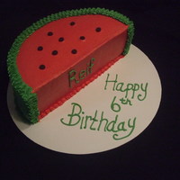 Watermelon Slice Buttercream w/choc chip "seeds".