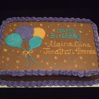 Balloons Chocolate buttercream w/balloons