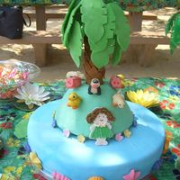 Luau Cake This cake was for a two year old, who had a luau party and a petting zoo.