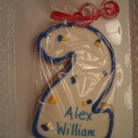 The Number 2 ROYAL ICING ON A NFSC. FOR MY SONS 2ND BIRTHDAY