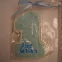 First Birthday MADE WITH NFSC WITH RI. WRITTEN WITH EDIBLE MARKER