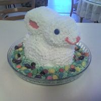 Easter Buuny Chocolate pound cake with vanilla buttercream icing. I used the Wilton 3D bunny pan.
