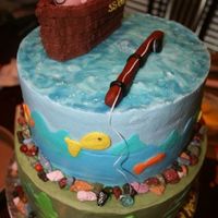 Img_2773.jpg 10 in and 8 in white and chocolate cakes. Made for a baby shower. The nursery theme was fishing. Thanks for all the ideas!