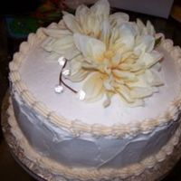 First Wedding Cake :) This cake was done for a friend getting married in Niagara Falls.. 10 inch white cake with strawberry buttercream filling. (the sides are...