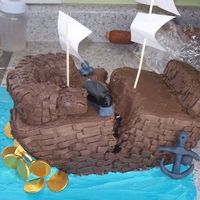 Pirate Shipwreck This ship wasn't suppose to be shipwrecked... I walked away from it for a second and it broke down the middle.. lots of tears and...