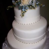 Simple Silver Messing around with some cake forms my mom bought for me :)coverd in fondant with silver edible balls