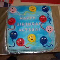 Balloon Birthday Cake I got this idea from the Wilton Yearbook - it was ironic, in the book the name on the cake was Alyssa as well and that is my nieces name,...