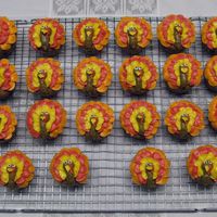 Thanksgiving Turkey Cupcakes Carrot Cake Cupcakes with an awesome homemade crusting cream cheese frosting recipe I got from this site (IT IS SO GOOD!!!!!!!!). These...