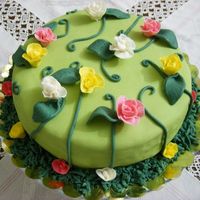 Rose Garden Two days ago it was my birthday. One of my close friends made a cake for me and I made this cake for her birthday that is on the 16th March...