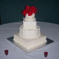 Poinsettia Wedding Cake 