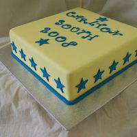 Year 6 Farewell Cake Year 6 farewell cake for my daughters school. 12 inch caramel mud cake covered in yellow fondx and gumpaste lettering with the new fmm...