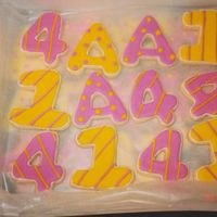 Letters And Numbers Did these cookies modeled after an example done by antonia74. I liked the color combo together.