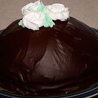 Dome Ganache With Bc Roses.. This was my first time making a dome cake, first time making ganache and my first time making BC roses!