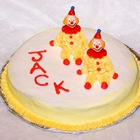 Clown Cake, Wilton Course I This cake turned out cuter than I thought it would.