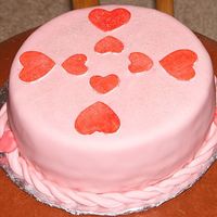 Valentine's Day Cake This was my first time ever working with fondant, it was fun!