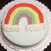 Wilton Course I, Rainbow Cake Here's the rainbow cake I made for Course I, I had fun