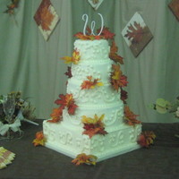 Square Tiered Wedding Cake 