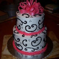 Birthday Cake 15th birthday cake with scrolling.