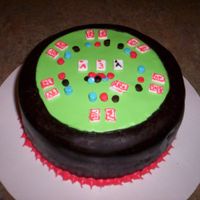 Poker Cake Marble cake with chocolate fondant and fondant decorations.
