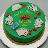 Penny Poker My great-aunt is the QUEEN of Penny Poker at her assisted living home, so I needed a cake fit for the queen! Buttercream cake with fondant...