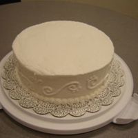Scroll Cake This is a wedding party cake that I made for a lady I work with. She requested the top to be flat with no decorations and the sides to have...