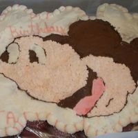 Mickey Mouse Cupcake Cake My first cupcake - cake. Approximately 32 cupcakes - iced in buttercream and chocolate buttercream.