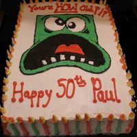 50Th Birthday And Christmas This is a cake for my bosses 50th birthday which is on the same day as our Christmas party. Inspired by cake from here by teesue. I'm...