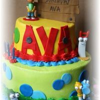 Handy Manny 6' triple chocolate fudge 10' triple chocolate fudgeoreo creme fillingMother provided the plastic charactersDidn't want to...