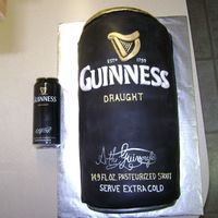 Guinness Cake This is a chocolate cake made with 2 cans of Guinness and covered in fondant.