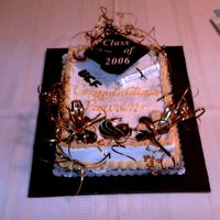 College Graduation Cake Used buttercream icing.