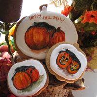 Hand Painted Cookie Hand painted fall cookies.