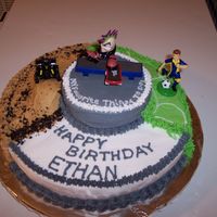 'my Favorite Things To Do' Birthday Cake This was for my son's 10th birthday. These are his favorite things to do, play soccer, ride his four-wheeler and skateboard. It's...