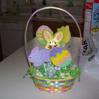 Easter Cookie Bastket My first time making a cookie basket.