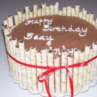 Chocolate Hazelnut Pirouette Cake Chocolate cake with Nutella filling