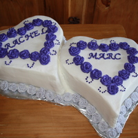 Hearts With Roses She wanted a heart shaped wedding cakes covered with buttercream and made the roses out of royal icing. She wanted a third cake and a small...