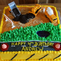 Construction A little guy wanted construction, took ideas from members of cc. Thank you!All buttercream icing, oreo crumbs and graham crumbs for durt,...