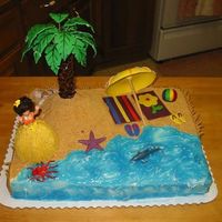 Luau luau theme bridal shower cake
