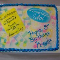 American Idol American Idol Birthday cake goes great with a Kareoke Party.