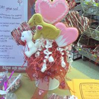 Valentine Cookie Bouquet Sugar cookies were made with heart cookie treat pan and perimeter cookie cutters. Some cookies were dipped in candy coating/chocolate and...