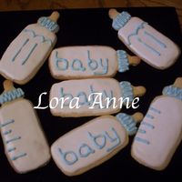 Baby Boy Bottles Cookies Inspired by CindyM and Mommy23 w/ Antonia RI Made for two of my pregnant friends who are expecting boys.
