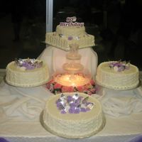 80Th Birthday Cake This is a 5 tier cake, that when I was baking these cakes, my oven (or I don't know) was acting up. I end up making at least 3 more...