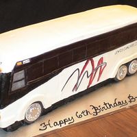 Tour Bus This cake was huge - almost three feet long, a foot tall and about 6 inches wide. It is all cake and is iced in butter cream with fondant...