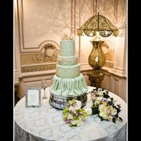 Sage Green Wedding Cake THIS CAKE WENT TO MY FAVORITE WEDDING VENUE IN NEW ORLEANS - THE ELMS MANSION ON ST. CHARLES AVE. THIS PICTURE WAS TAKEN BY MICHAEL CASWELL...