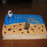 Wall E buttercream icing, french vanilla cake. This was for my son's 7th birthday. Idea came from CC thanks all