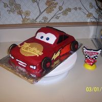 Personalized Lightning Mcqueen Personalized Lightning Mcqueen in BC icing.